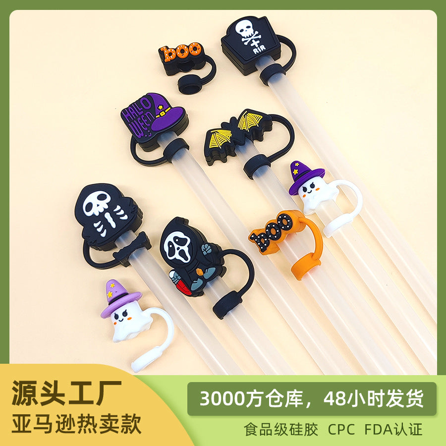 Wholesale 20pcs straw caps food grade silicone